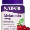 Natrol 10mg Melatonin Sleep Aid Gummies - 90 Count Strawberry Flavor - 45 Day Supply - Vegetarian, Gelatin-Free Supplement for Restful Sleep