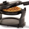 BELLA Rotating Belgian Waffle Maker – 1-Slice Nonstick Electric Iron with Adjustable Browning Control, Cool Touch Handle & Removable Drip Tray (Black)