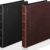 Marspark Vintage Leather 3-Ring Binder (2-Pack) – 1 Inch Hardback Organizer for Letter Size Paper – Antique Book Style with Inner Pockets (Brown, Black)