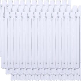Amariver 100-Pack White Nylon Coil Zippers for Sewing - Assorted Sizes for DIY Crafts, Tailoring, and Bag Making