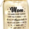 Warm Hug Mason Jar Night Light – Sentimental Gifts for Mom from Daughter or Son – Battery-Powered Starry Tabletop Decor for Birthdays, Mother’s Day & Christmas