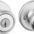 Kwikset Tylo Satin Chrome Keyed Entry Door Knob - SmartKey Re-Keyable, Pick Resistant Residential Door Handle with Lock