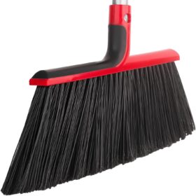 Heavy-Duty Angle Broom with 58" Long Handle – 14" Wide Sweep Stiff Bristles for Indoor, Outdoor, Garage, Patio, and Deck