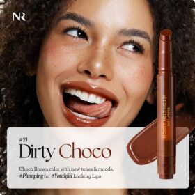 Nature Republic Honey Melting Lip Plumping Balm - 'Dirty Choco' - Hydrating Korean Lip Tint with Honey Extract & Volumizing Glow