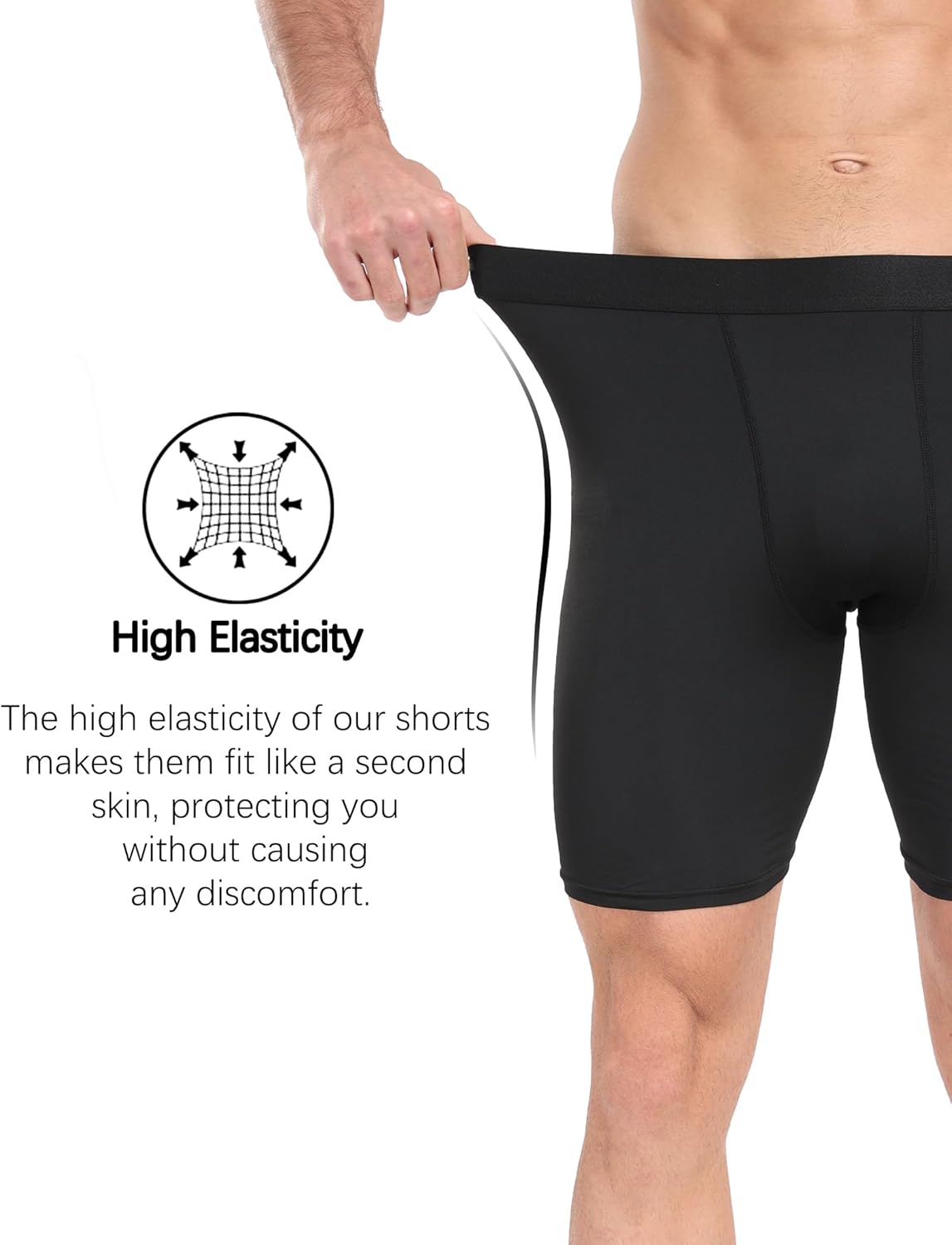 Men's Compression Shorts – 4-Way Stretch Performance Athletic Base Layer for Running, Gym, and Sports