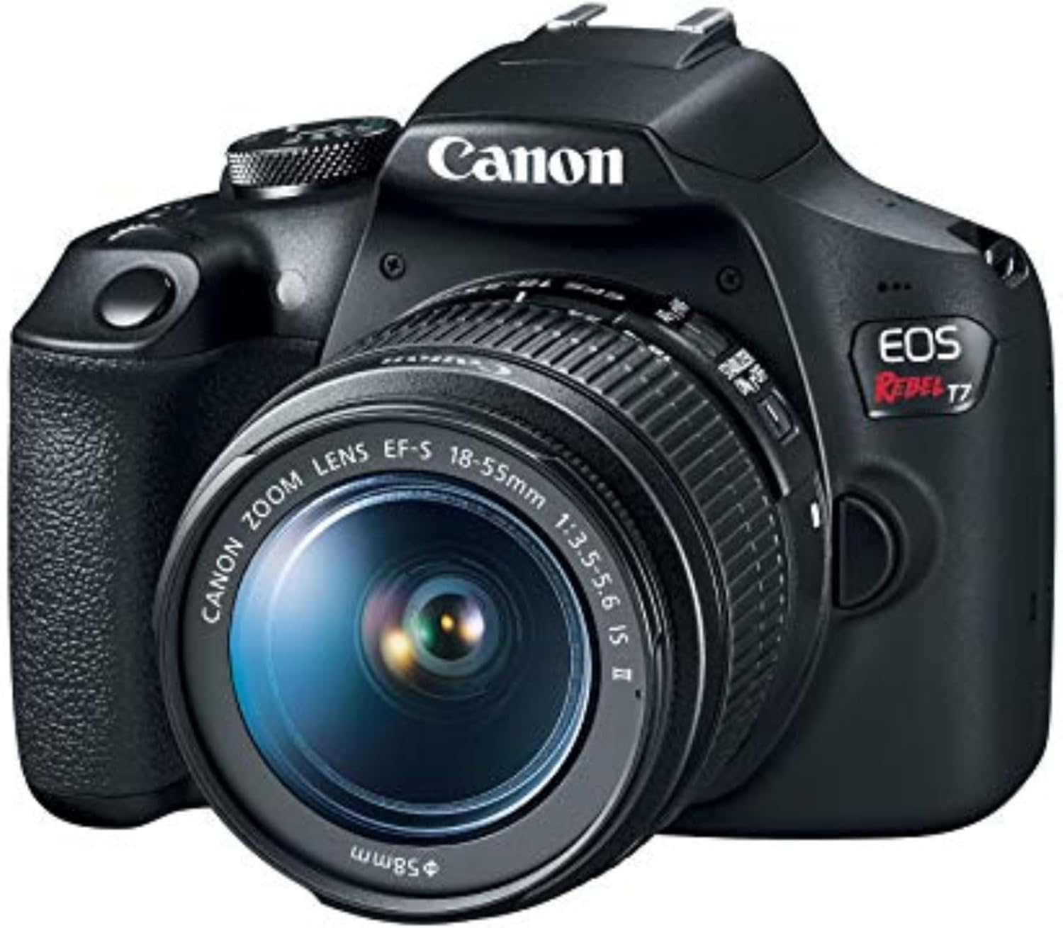 Canon EOS Rebel T7 DSLR Camera with EF 18-55mm Lens | 24.1 MP CMOS Sensor, Built-in Wi-Fi, and DIGIC 4+ Processor | Full HD Video Digital Camera Kit