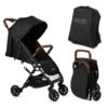 [UPGRADED] Ultra-Compact Lightweight Travel Stroller – Auto-Fold, Airplane Approved Stroller for Toddlers & Baby with Storage Basket & Carry Bag (Black)