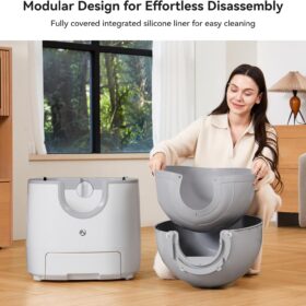 FuroomateCare F8 Self-Cleaning Cat Litter Box – Open-Top, Ultra-Quiet Automatic Scooper with Safety Sensors & Deodorizer for Large Cats & Multi-Cat Homes