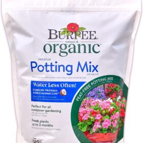 Burpee 9 Quart Premium Organic Potting Soil Mix | Natural Coconut Coir Plant Food for Indoor & Outdoor Container Gardens