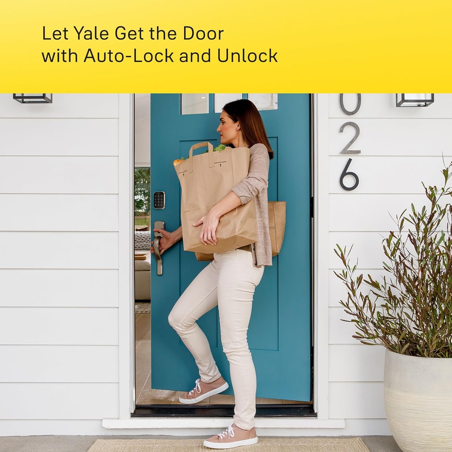 Yale Assure Lock 2 – Keyless Entry Smart Door Lock with Keypad, Auto-Lock & DoorSense™ – Satin Nickel Deadbolt (YRD420-BLE-619)