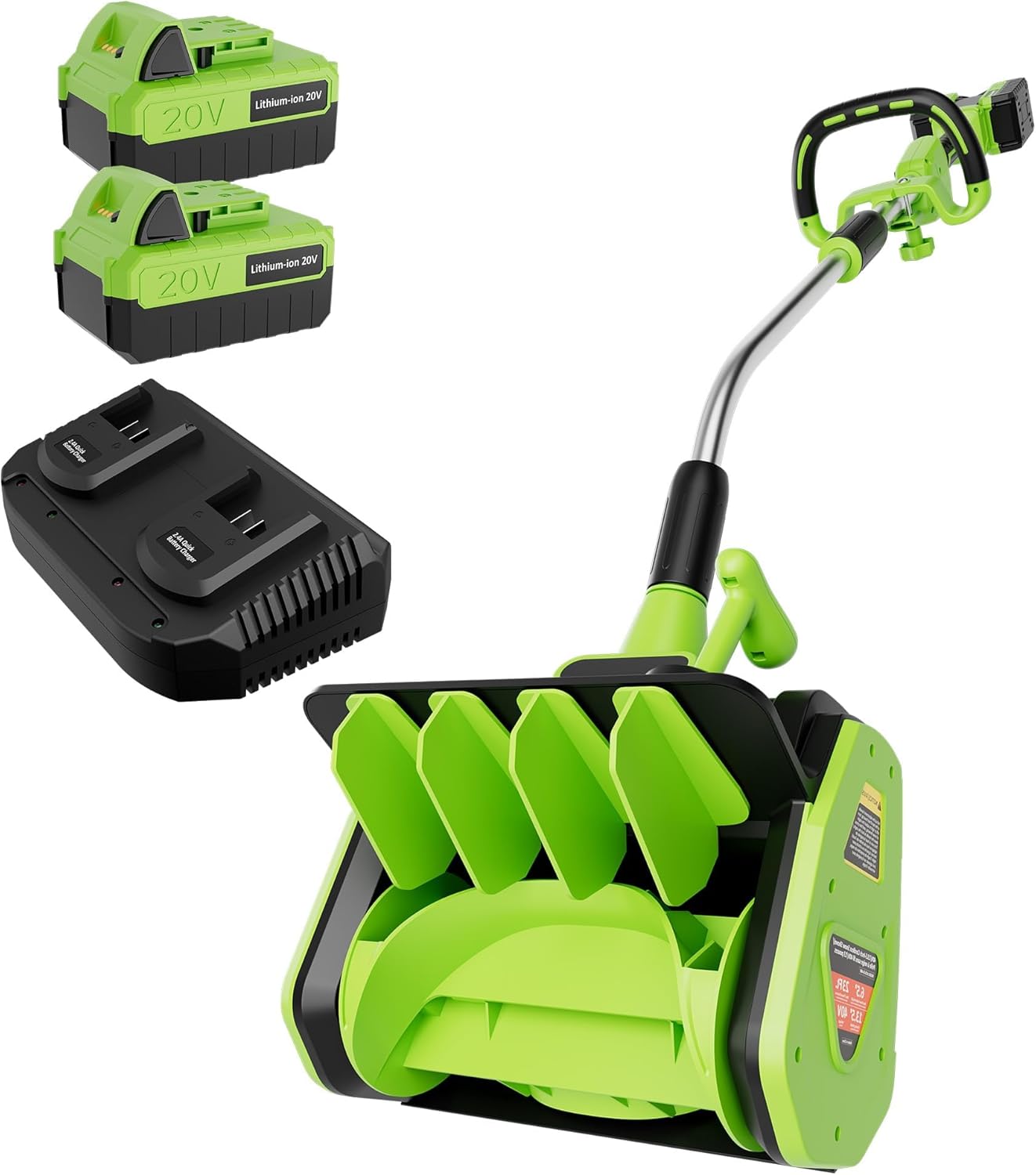 Vibekio 40V Cordless Electric Snow Shovel – 13.5-Inch 1000W Battery Powered Snow Thrower with 2x4.0Ah Batteries & Dual-Port Charger