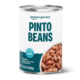Amazon Fresh Pinto Beans, 15.5 Oz Canned – Pantry Essential for Chili, Soups, and Stews (Packaging May Vary)