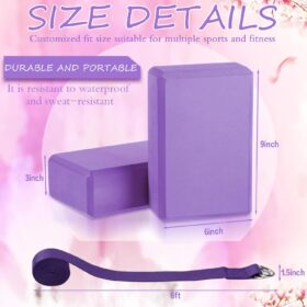 Outus 20-Piece Yoga Set – 10 Premium EVA Foam Blocks & 10 Cotton Straps with D-Rings for Yoga, Pilates, and Stretching