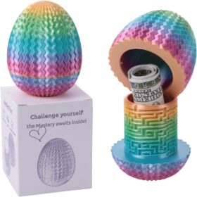 Maze Egg Puzzle Box – Unique Brain Teaser Gift for Cash & Gift Cards – Money Holder for Birthdays, Weddings, & Holidays