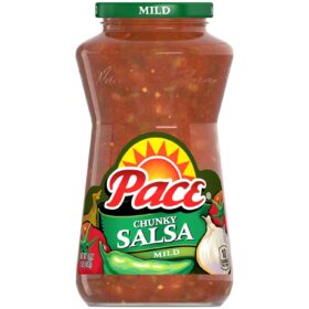 Pace Chunky Mild Salsa, 16 oz Jar - Thick & Crunchy Tomato Dip for Tacos, Nachos, and Grilling