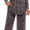 Findsweet Women's Pajama Set Ultra-Soft 2-Piece Long Sleeve Lounge Sleepwear with Pockets