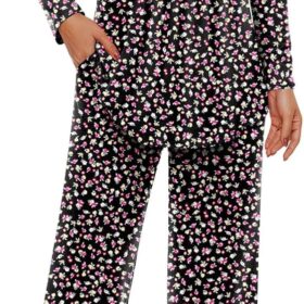 Findsweet Women's Pajama Set Ultra-Soft 2-Piece Long Sleeve Lounge Sleepwear with Pockets