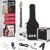 LyxPro 39-Inch Electric Guitar Starter Kit – Full Size, with 20W Amp, Tuner, Accessories & Gig Bag – Ideal for Beginners (White)