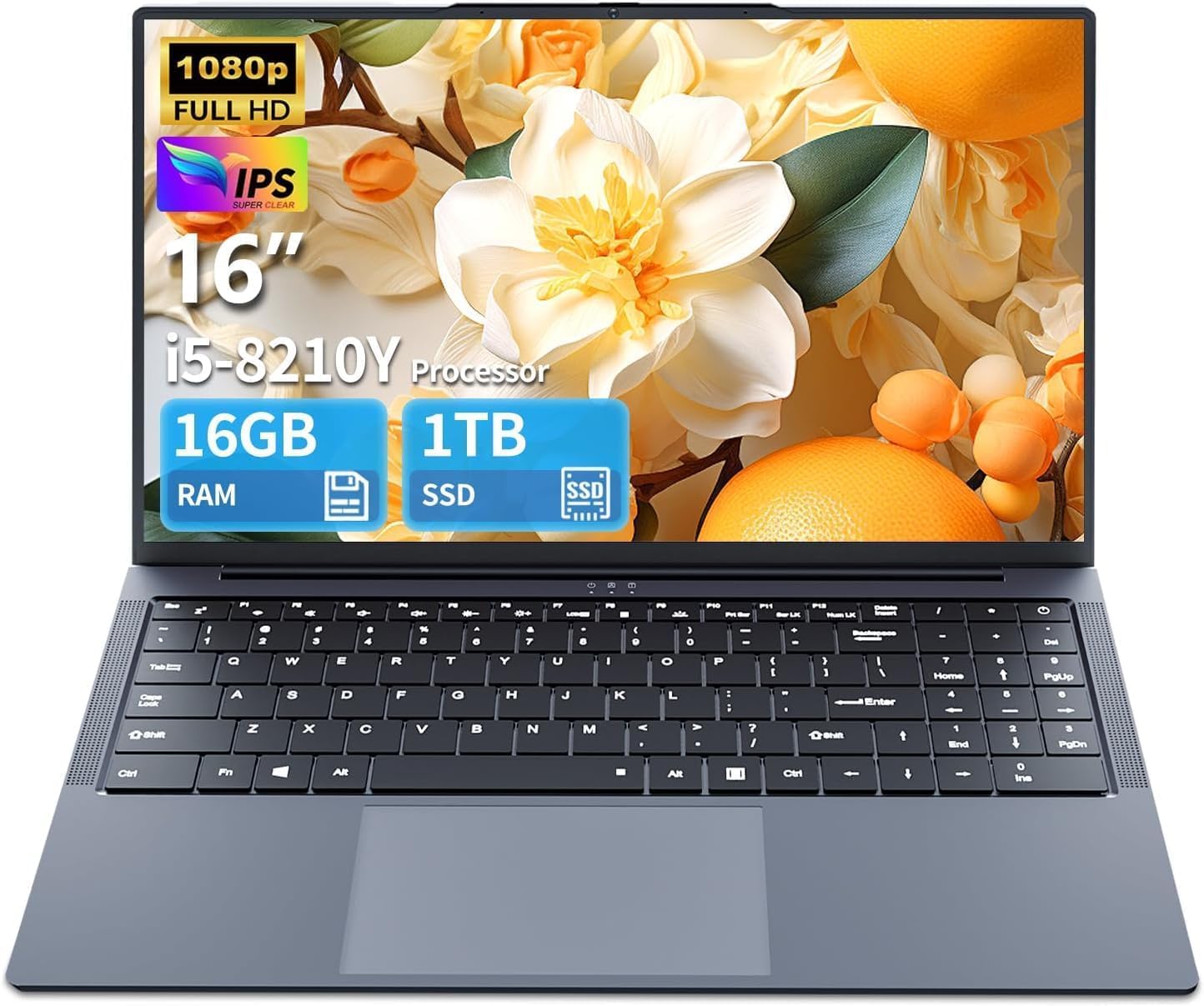 16-Inch High-Performance Gaming Laptop, 16GB RAM 1TB SSD, Intel Core i5 (Up to 3.60GHz), 1920x1200 FHD Display, Backlit Keyboard, WiFi5, RJ45, Mini HDMI