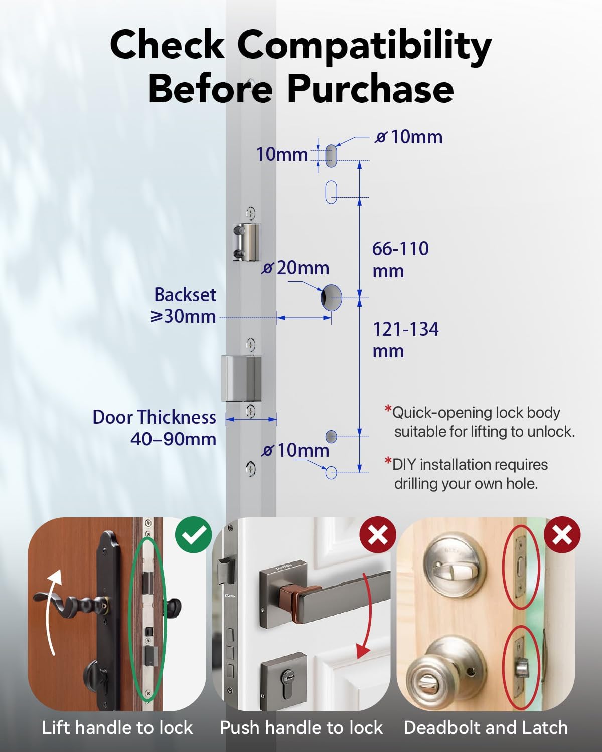 Apollo Smart Door Lock with Biometric Fingerprint, Keypad, and IC Card - App-Controlled Electronic Deadbolt for Home Security (Black)