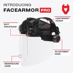 NoCry Premium Safety Face Shield with Anti-Fog Visor – ANSI Z87.1 Certified Impact Protection for Grinding, Cutting, and Woodworking