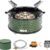 ONLYFIRE 5-Burner Portable Camping Stove with Piezo Ignition - Multi-Fuel Propane & Isobutane Outdoor Backpacking Stove with Storage Bag & Adapters Kit for Hiking, Tailgating & Emergency Prep (Green)