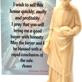 Westmon Works St Joseph Home Seller Kit – Real Estate Statue Set with Burial Instructions, Novena Prayer Card & Holy Figurine – Made in The USA