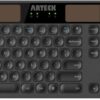Arteck Solar Powered Wireless Keyboard – Ultra-Slim Full Size with Rechargeable Battery, Ergonomic Design, and USB Nano Receiver for PC, Laptop & Smart TV