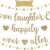 Gold Glitter 'Love Laughter & Happily Ever After' Banner Kit with Heart Streamers - Wedding Shower, Bachelorette Party & Engagement Decorations
