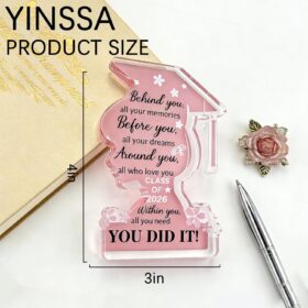 Class of 2026 Graduation Gift for Her & Him - Inspirational Acrylic Plaque Decor for College, High School, University Seniors - Desktop Keepsake & Party Favor