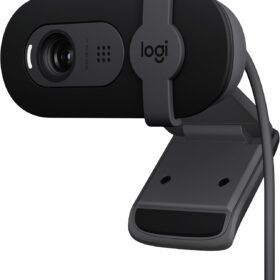 Logitech Brio 101 1080p Webcam – Auto Light Correction, Built-in Mic, Privacy Shutter, USB-A (Black)