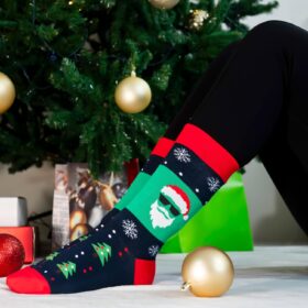 IRISGOD Novelty Christmas Socks – Funny & Festive Unisex Stocking Stuffers for Men & Women