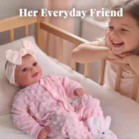BABESIDE Sunny: 17-Inch Realistic Reborn Baby Doll with Smiling Face & Soft Vinyl Body