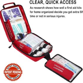 400-Piece Premium First Aid Kit – Professional Emergency Survival Bag for Home, Car, Travel, Camping & Outdoor Adventures