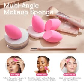 GWT 6-Piece Latex-Free Makeup Sponge Set – Ultra-Soft Beauty Blenders for Flawless Liquid, Cream & Powder Application