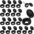 Hotop 100-Pack Black Hinged Screw Cover Caps – Large Waterproof Snap-On Washer Buttons for Furniture & Wall Protection