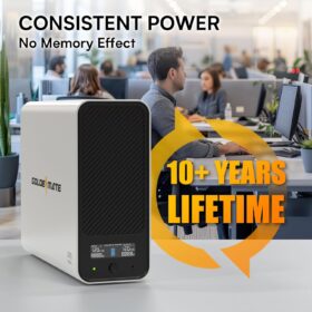 GOLDENMATE 1000VA/800W LiFePO4 UPS Battery Backup & Surge Protector – Pure Sine Wave, 10-Year Lifespan, 8 Outlets, LCD Display