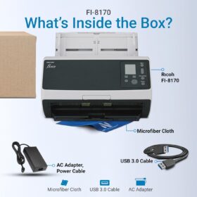 fi-8170 High-Speed Color Duplex Document Scanner | 70 ppm 100-Sheet ADF | Ethernet Network Ready for Law, Medical & Business Offices