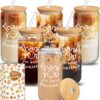 Thank You Gifts Bulk Set – 6-Pack 16oz 'Thank You for Being Awesome' Glass Cups with Lids & Straws – Perfect for Employee Appreciation, Teachers, and Coworkers
