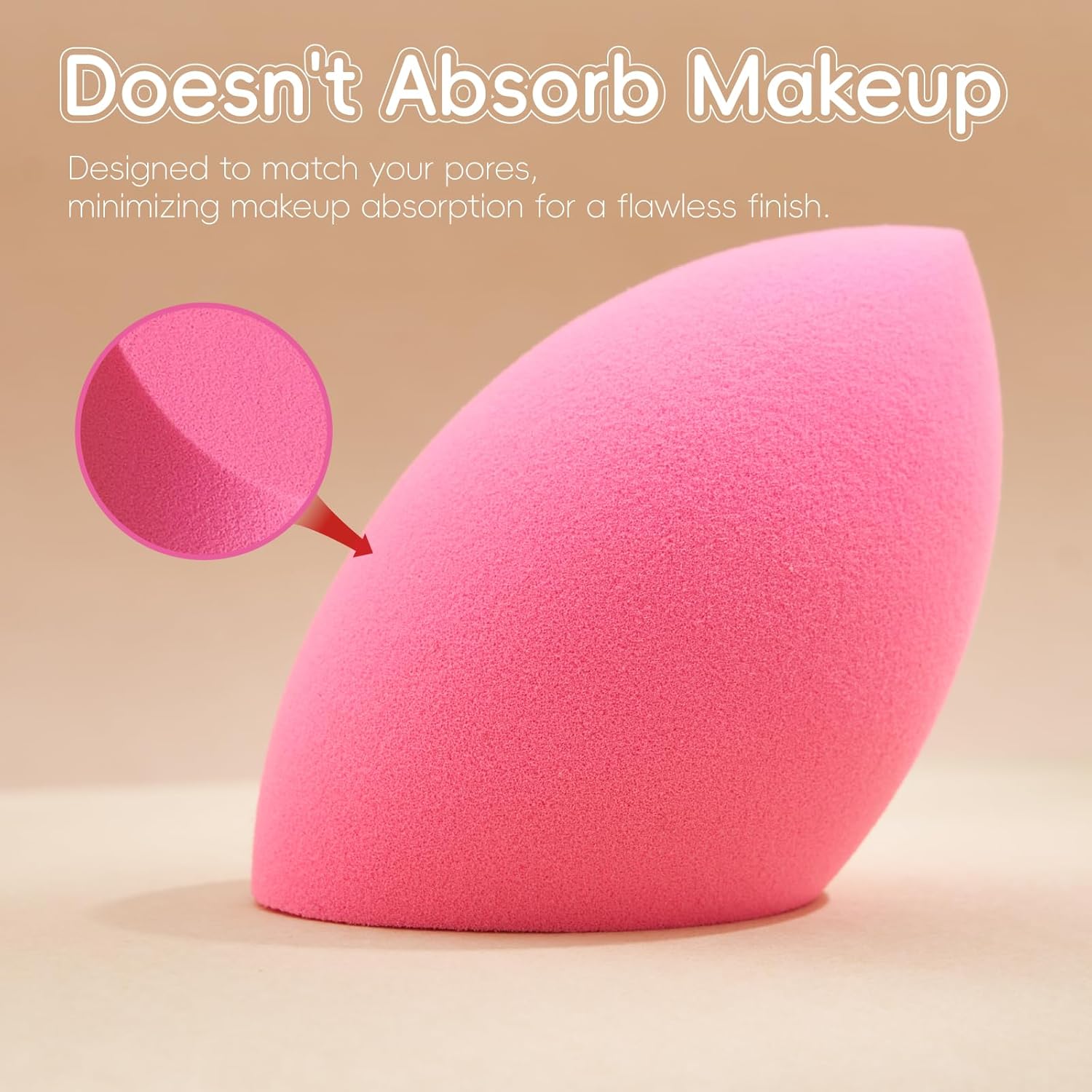 GWT 6-Piece Latex-Free Makeup Sponge Set – Ultra-Soft Beauty Blenders for Flawless Liquid, Cream & Powder Application