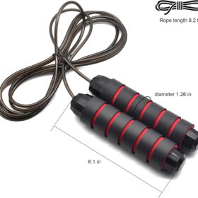 BOOMIBOO Adjustable Speed Jump Rope - Tangle-Free Steel Cable with Ball Bearings for Cardio, CrossFit, MMA, and Fitness Training