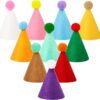10-Pack Mini Birthday Party Hats for Pets – Adorable Cone Headbands for Stuffed Animals, Puppies & Cats – Colorful Holiday Celebration Props