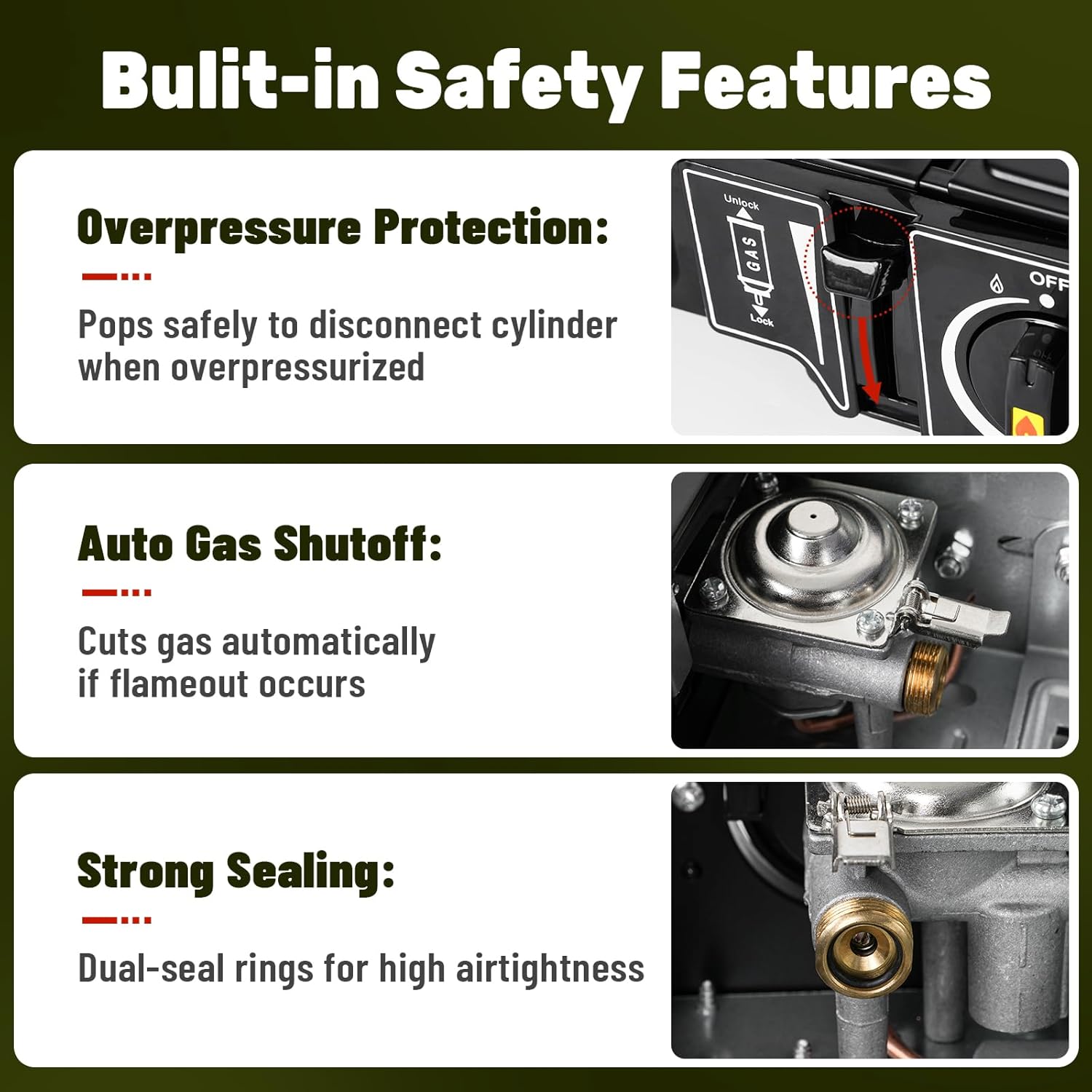 Portable Dual Fuel Camp Stove – 7,800 BTU Butane & Propane Outdoor Camping Stove with Piezo Ignition & Carrying Case
