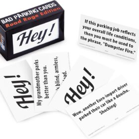 Bad Parking Cards – 50 Count Rude & Funny Parking Notes for Adults – NSFW Prank & Gag Gift for Road Rage, Stocking Stuffers, and White Elephant