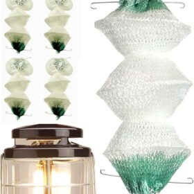 4-Pack Premium Gas Lantern Mantles – Compatible with Coleman 2000, 2500, 2555, 2600 Series – 3-Layer Accordion Design with Metal Clips for Outdoor Camping & Emergency Lighting