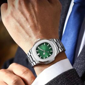 Lige Men's Stainless Steel Business Watch - Waterproof Quartz Wristwatch with Luminous Hands