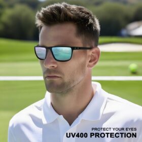 Golf Sunglasses for Men & Women – UV400 Polarized Lenses, Lightweight TR90 Frame, Anti-Glare Sports Eyewear for Outdoor Driving & Fishing