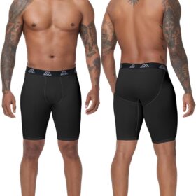 Men's 9-Inch Compression Shorts – Performance Spandex Athletic Base Layer for Running, Gym & Workout