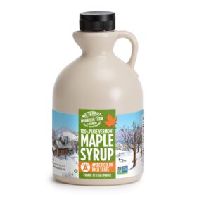 Butternut Mountain Farm 100% Pure Vermont Maple Syrup – Grade A Amber Rich Taste – All Natural Gluten Free Pancake & Waffle Topping – 32 Fl Oz Easy Pour Jug