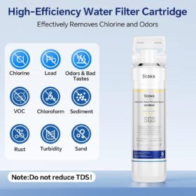 Stokk UR30 Under Sink Water Filter - 16,000 Gallon Direct Connect System - NSF/ANSI 42 & 372 Certified - Reduces Chlorine, Taste & Odor